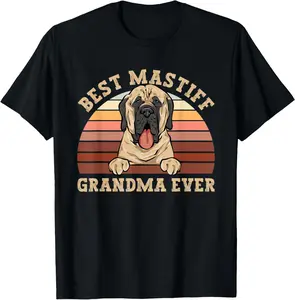 Best Mastiff Grandma Ever Dog Mom English Mastiff T-Shirt