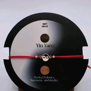 Pulsera Cordón Rojo Jing Jang 14Kt