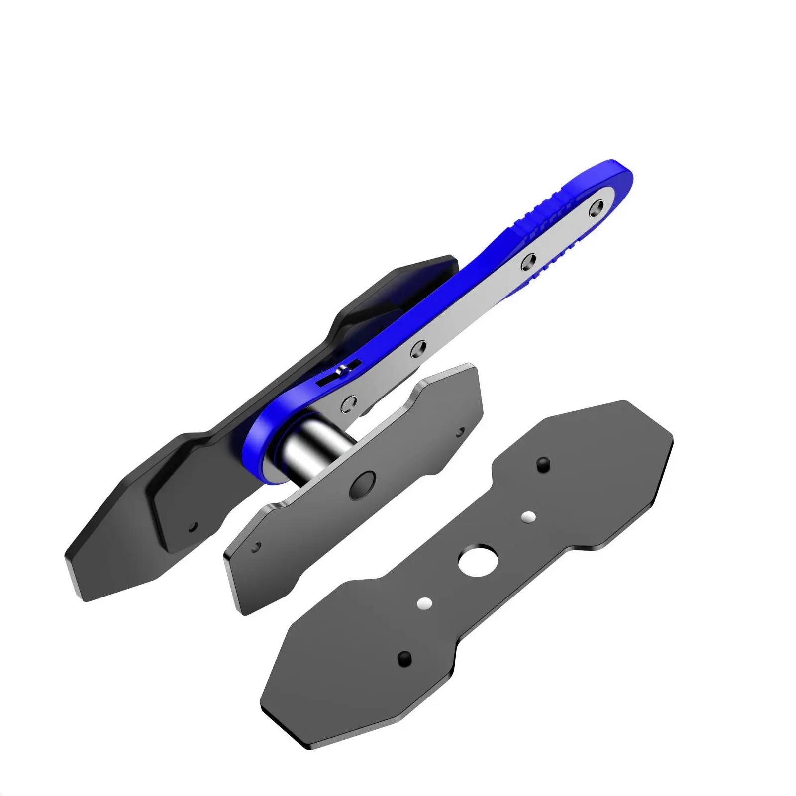 Ratcheting Brake Caliper Piston Spreader with Ratchet Mechanism - Brake Caliper Compression Tool, 2 Steel Plates, Efficient Repair Auto Tool for Car Maintenance