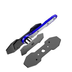 Brake Caliper Press Tool Car Ratcheting Brake Caliper Piston Spreader Press Tool with 2 pcs Steel Plates for Efficient Auto Repair