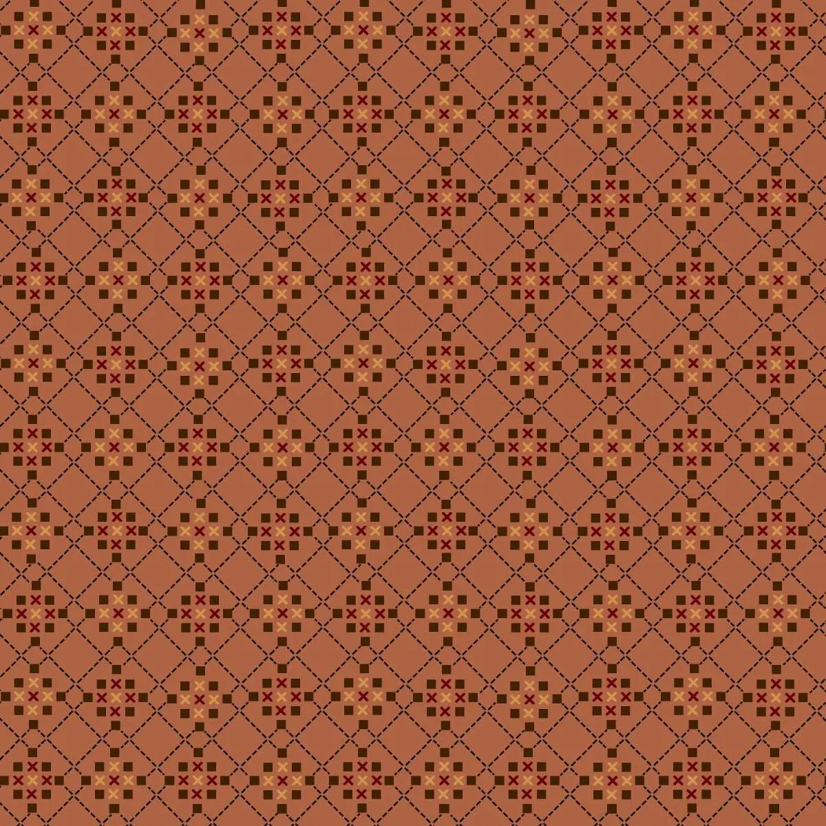 Fabric Henry Glass Terracotta Waffle Weave Harvest Thyme by the Quarter Yard 2460-80