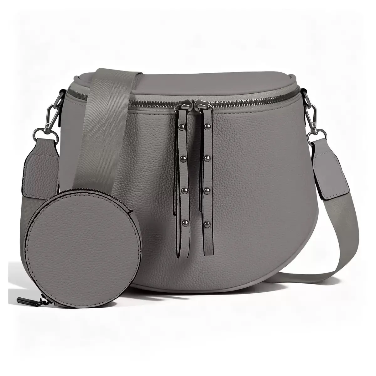 Women's Waterproof Leather Crossbody Bag - 2025 Chic Basic Athletic Handbag, Large-Capacity Portable Pouch with Adjustable Strap, Ideal for Daily Use & Outings, Perfect Gift for Women