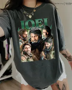 Joel Miller TLOU Comfort Colors Unisex Tshirt For Fan, Pedro Pascal TV Show 90s Retro Bootleg Shirt, Fan Merch Celebrity Crush