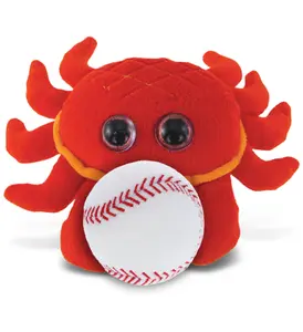 DOLLIBU 6" Polyester Ocean Animal Red Crab Stuffed Toy - Large-Eyed Plush Toy with Soft Filling