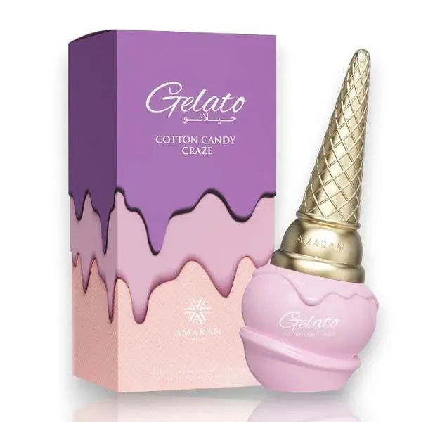Amaran | Gelato | Cotton Candy Craze | Women's Fragrance | 100 ML 3.4 OZ | Eau De Parfum | Green Mandarin - Lavender & Lily-of-the-valley