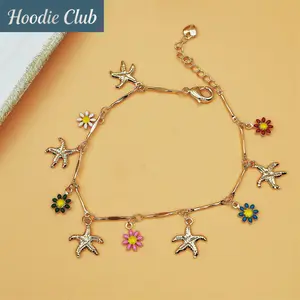 Fashion Sweet Daisy Flower Bracelet for Women Girls Y2K Handmade Colorful Beaded Bracelet Boho Summer Jewelry Elastic Floral Wristband Cute Stackable Daily Wear Accessories Beach Vacation Gift Idea Trendy Colorful Charm Bracelet Set