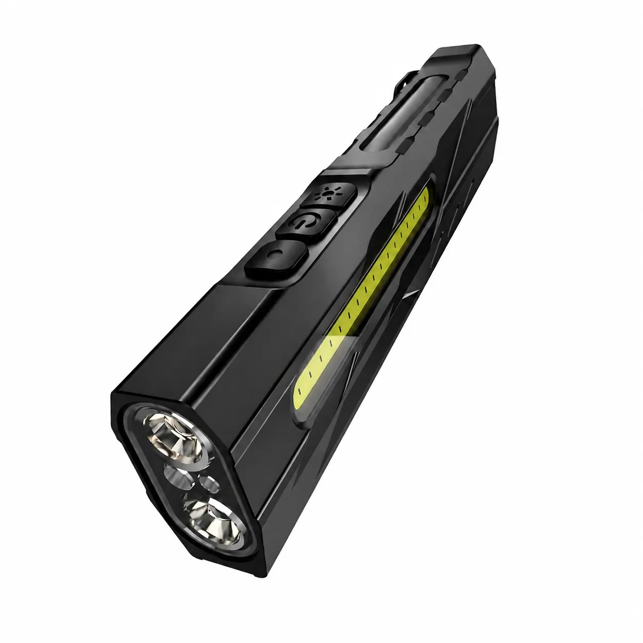 Rechargeable Magnetic Work Light, USB-C Pocket Flashlight with COB Side Light & Laser Pointer, Compact EDC Light for Mechanics, Garage, Camping & Emergency Use