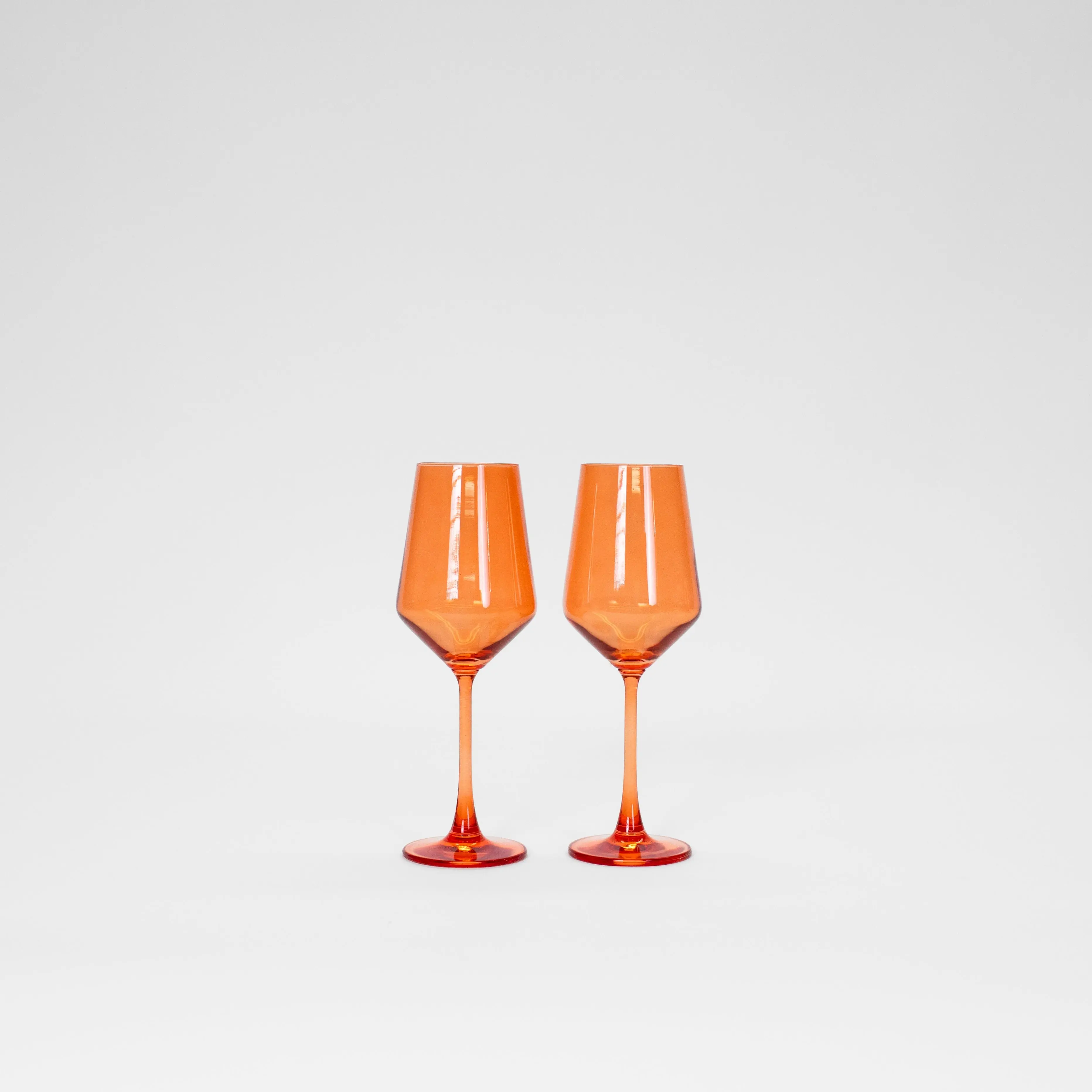 Colored Wine Glasses - Aperol Orange Set of 2