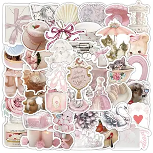 Cartoon Pattern Sticker, 52pcs/set Waterproof Decorative Sticker, Decor Decal for Water Bottle, Laptop, Phone Case, Scrapbook, Journal Making