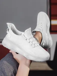 Men's Sporty Lace Up Breathable Mesh Running Shoes, Gym Shoes, Fashion Running Shoe, Casual Comfortable Lightweight Walking Shoes, Male All-match Round Toe Sports Shoes for Daily Wear, Running Athletic Shoes