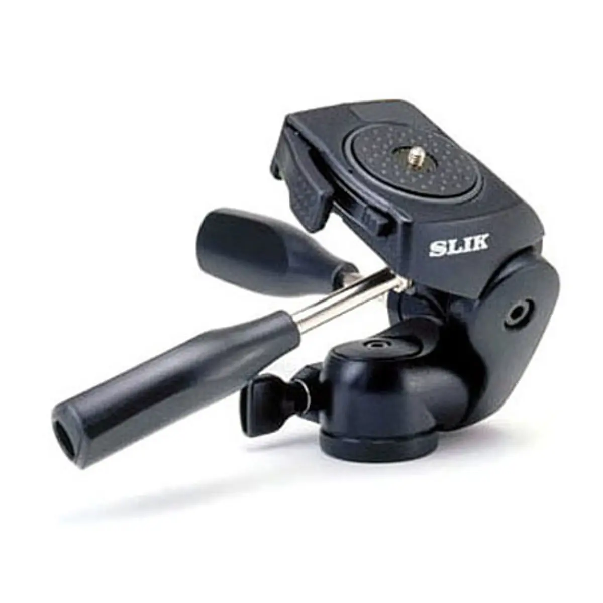 Slik 700DX Pro 3-Way Pan-Tilt Camera Tripod Head with Quick Release, Metal Lens Accessory, 15 lbs Load Capacity
