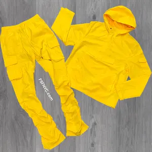 Rebel - NYLON Stacked & Anorak Pullover Jacket - SET - YELLOW - 522422