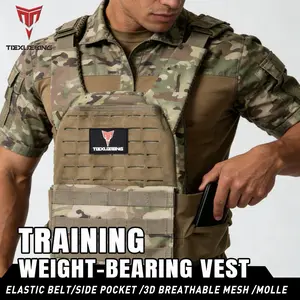 Tiexuebing Weighted Vest, Tactical Molle System Backpack, 500D Nylon Material, Suitable for Fitness Training, Unisex Design