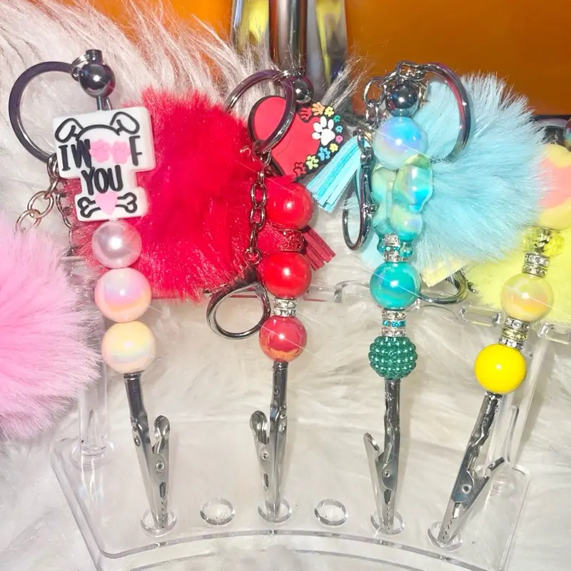 ATM & Store Card Clip - Assorted Colorful Beads, Metal Clip, Perfect for Everyday Use