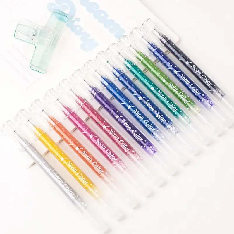 Glitter gel pen ,Metallic Vibrant Sparkle gel pens for coloring,glitter pens for adults,colored gel pens for Adult Coloring Books and Drawing tiktokshopblackfriday Sketch Art Marker Waterproof Paint Marker ( 12, 24 or 36 colors )