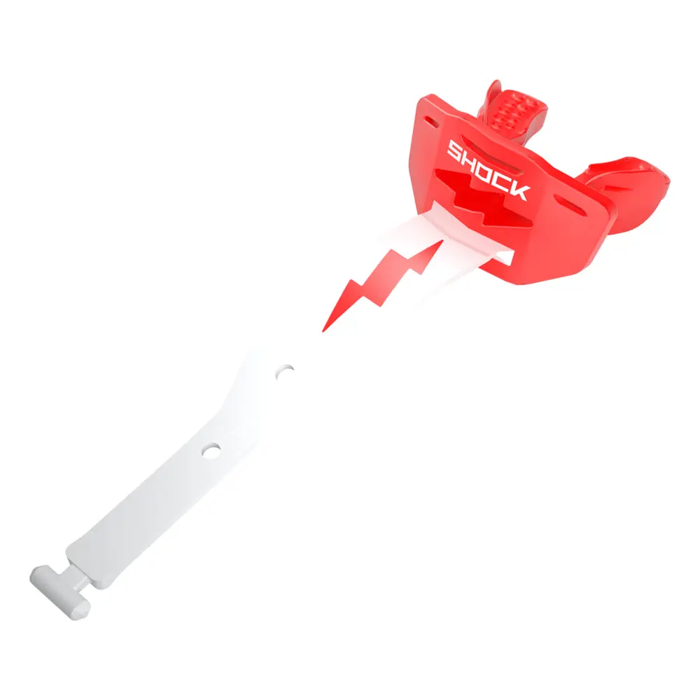 Shock Doctor Thunder Bolt Lip Guard with High-Flow BOLT Airflow for Easier Breaths and Heavy-Duty Tether Strap for Secure Fit