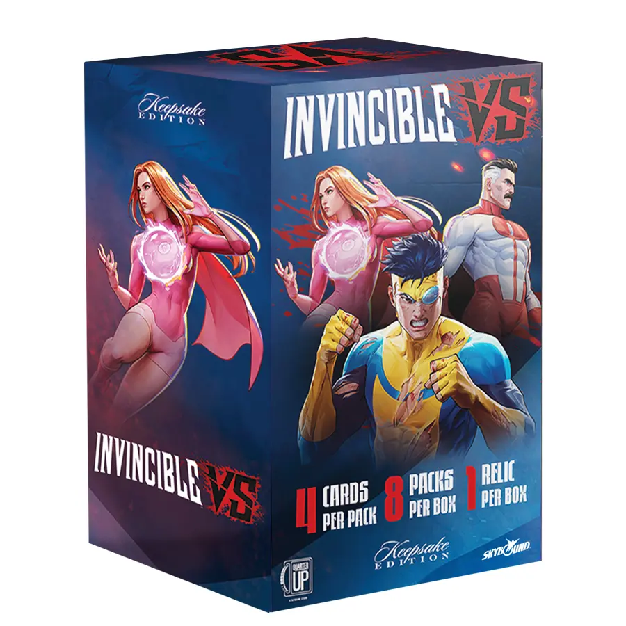 Invincible VS Keepsake Premiere Collectors Box Trading Cards - 8 Packs, 1 Relic Per Box, 167-Card Set, Signagraph Autographs & Signapatch Chase
