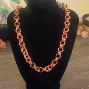 Raw Copper Healing Link Chain Energy Stabilizer Strength Balance Alignment Handmade Pure Copper Artisanal Feel Rustic Elegance Minimalist Look