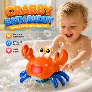 Crawling Crab Toy For Children Tummy Time LED Music Dancing Crawling Octopus Cute Girly Gifts Dancetoy Doll Gorgeous Doll Birthday Gift Toy For Boy Walking Pet Toy For Toddler Birthday Gift Crab Baby Gift Idea play Toys For Girls