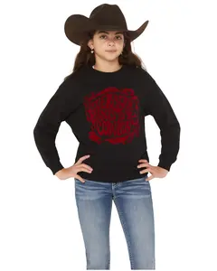 Wrangler Girls' X Lainey Wilson ' Cowboy Crew Neck Pullover Sweatshirt - 112371835