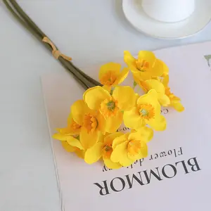 Mini and Medium Paperwhite Flower Bouquet, Artificial Silk Fake Flowers, Realistic Design, Perfect for Home Decor & Party Supplies, Artificial Flower Set