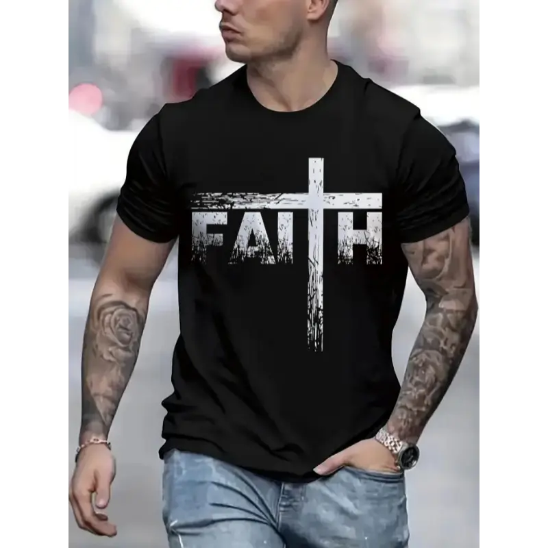 Men's Combed Cotton Round Neck Shortsleeve Casual T-Shirt for Him - BK-180g, Fitted-Boxy Cut, Digital Sublimation Stamped, Premium Soft Sweat-Wicking Fabric, Stylish Graphic, Tropical-Ready, All Seasons, Affordable, COD