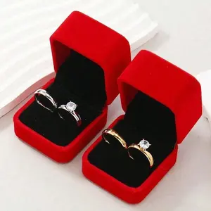 wedding rings, engagement rings for couples valentine's day promise wedding rings free wedding ring box suitable for holiday gifts engagement gifts 24k gold plated wedding gifts