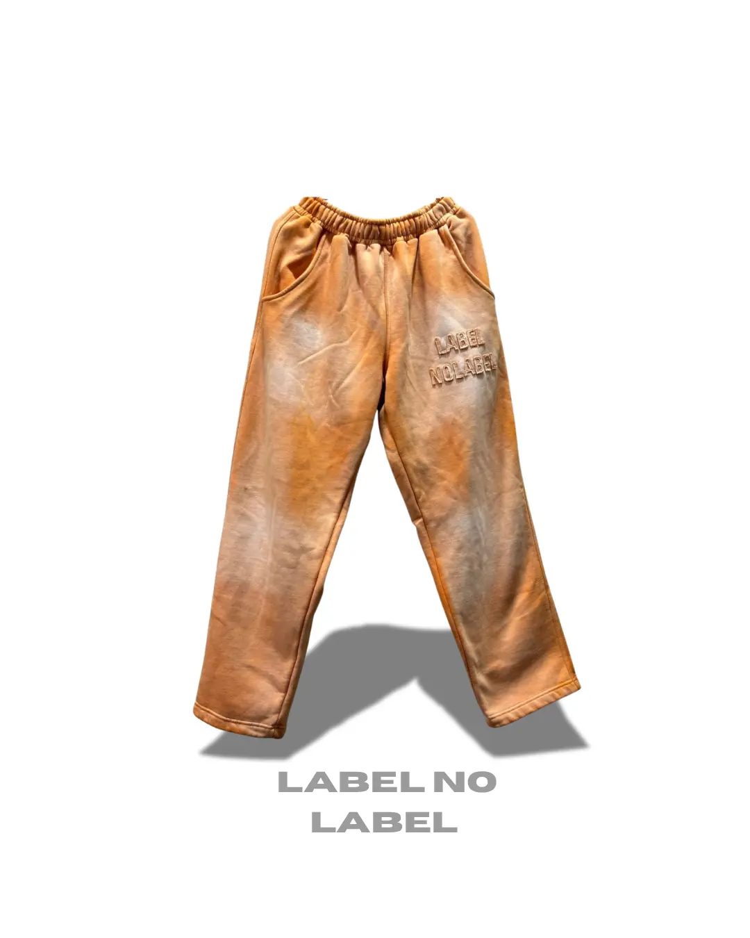 No Label Baggy Sweatpants Washed Orange