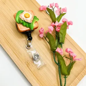 Avocado Toast Badge Reel, Handmade Badge Reel.