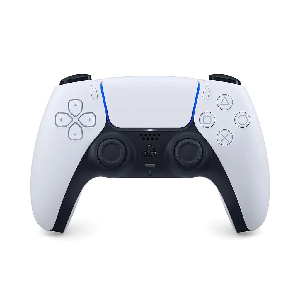 Refurbished Sony DualSense 5 CFI-ZCT1W Wireless Bluetooth Controller - White, Rechargeable, with Responsive Buttons, Stable Connection for Gaming Consoles (Good Condition)
