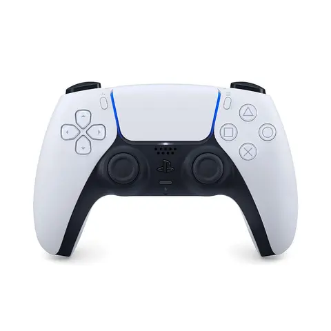 Refurbished Sony DualSense 5 CFI-ZCT1W Wireless Bluetooth Controller - White, Rechargeable, with Responsive Buttons, Stable Connection for Gaming Consoles (Good Condition)