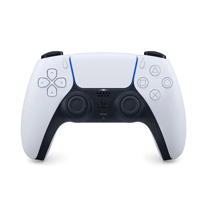 Refurbished Sony DualSense 5 CFI-ZCT1W Wireless Bluetooth Controller - White, Rechargeable, with Responsive Buttons, Stable Connection for Gaming Consoles (Good Condition)
