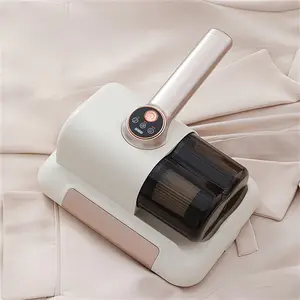 Bed vacuum cleaner, anti-allergen deep cleaner for beds, equipped with two suction power settings, 13KPa powerful suction, UV light, heating function, low noise, suitable for sofas, pillows, carpets, and pet hair (white).