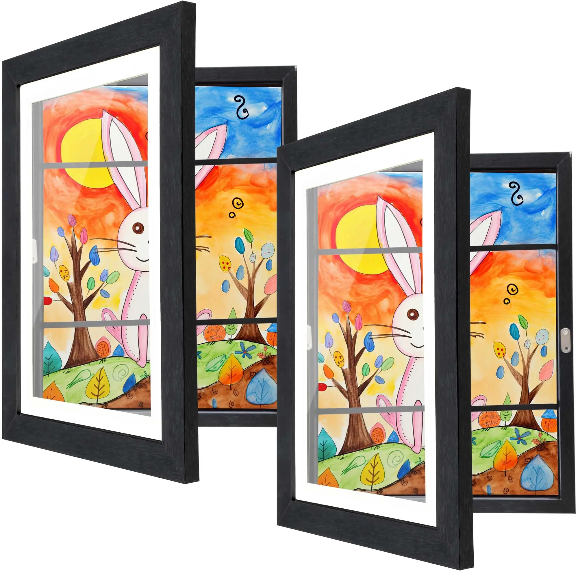 Kids Artwork Frames 1/2 Pack - Changeable 8.5 x 11 IN Frames for Kids Artwork, Home Decor, Up to 150 Pcs, Front Opening, Mother's Day Gifts