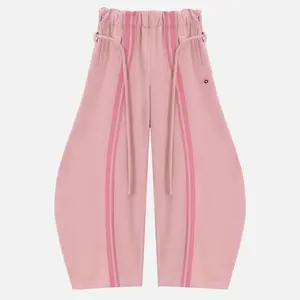 Stripe Super Baggy Sweatpants Oversized Barrel Pants Vintage Wide Leg Elastic Waist Lantern Trouser Unisex