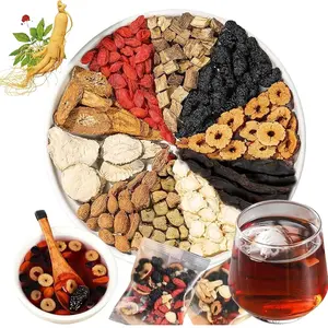 Traditional Herbal Ten Treasure Tea, Ginseng & Goji Formula, Kidney Detox, Vitality & Immune Support, 60 Bags