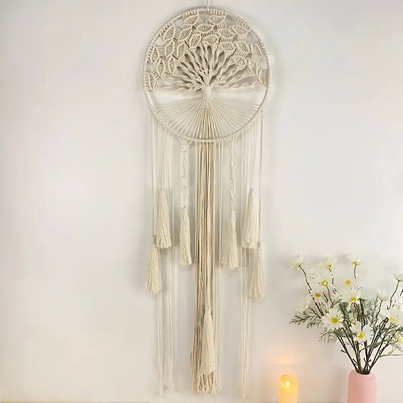 Handwoven Tree of Life Dreamcatcher - Bohemian Wall Decor for Home & a Meaningful Gift for Friends, Family on Birthday, Anniversary, Housewarming