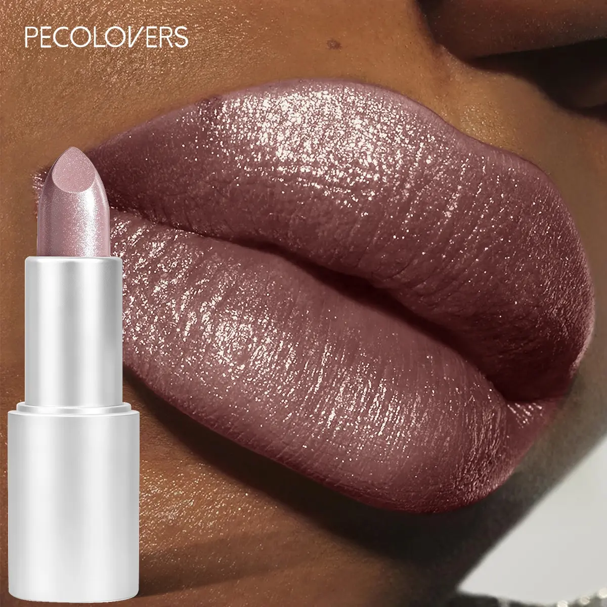 1PC Mermaid Shimmer Velvet Lipstick, Metallic Pearl Formula with Long-Lasting Luster, Glossy Finish, All Skin Types,Multi-Color Tone, Ideal Gift for Women'S Festivals