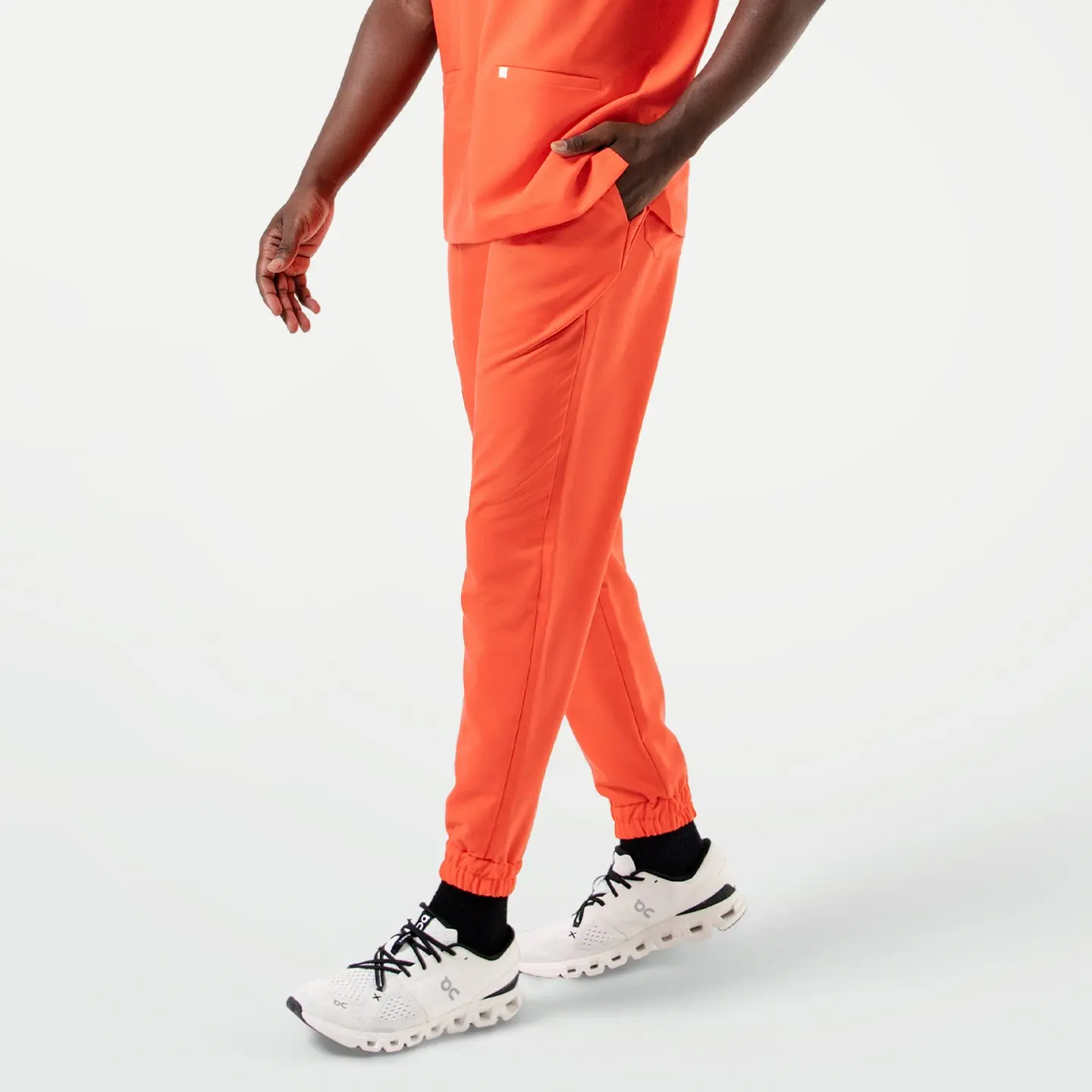 Zenir | Men's StretchFit Jogger Scrub Pants - Tiger Orange