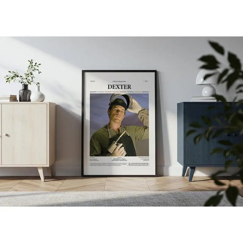 Dexter Poster, Michael C. Hall Poster as Dexter, Cult Crime Series Dexter Print, Movie Wall Art Idea, Gift for Dexter Fans