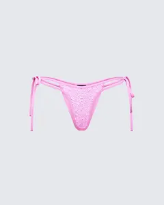 Amal Pink Sequin Bikini Bottom