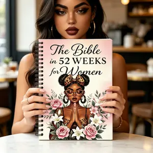 The Bible in 52 Weeks for Women Spiral-Bound Devotional Journal, Guided Journal: Year-Long Bible Study Workbook with Weekly Scripture Readings, Prayer & Reflection Prompts, Christian Notebook for Black Women, Faith Nurturing & Spiritual Growth