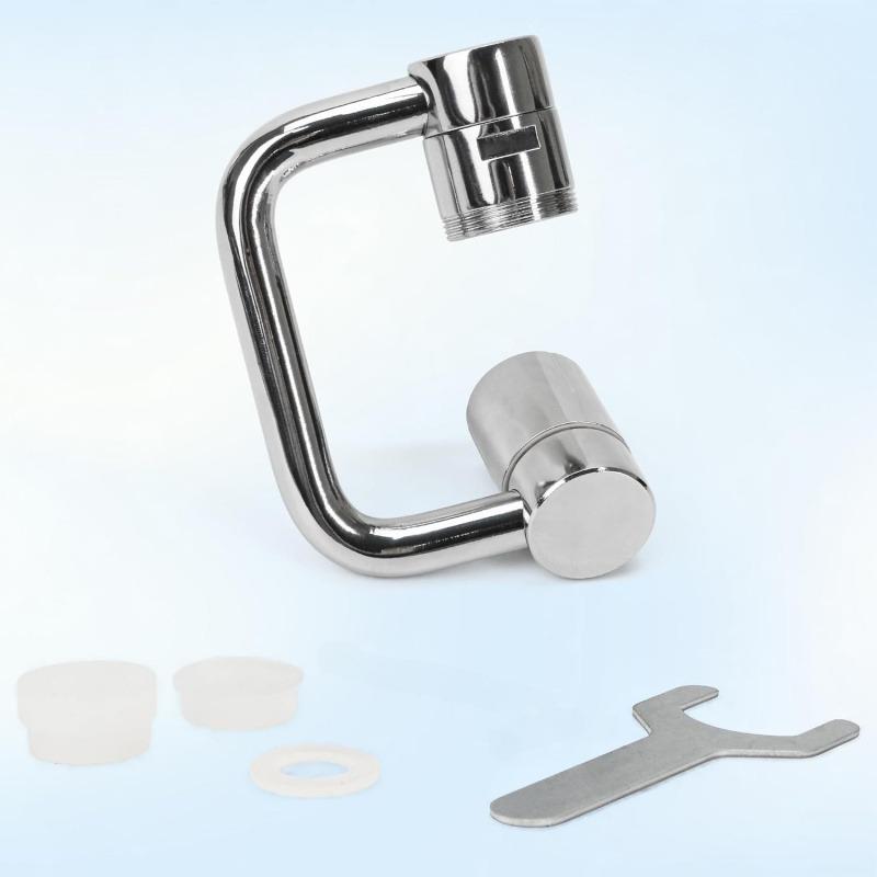 1080° Swivel Faucet Extender – U-Shaped 360° Rotating Tap Attachment with Dual Spray Modes, Universal Adjustable Extension for Bathroom & Kitchen Sink, Hand Hair Face Washing cloth diaper