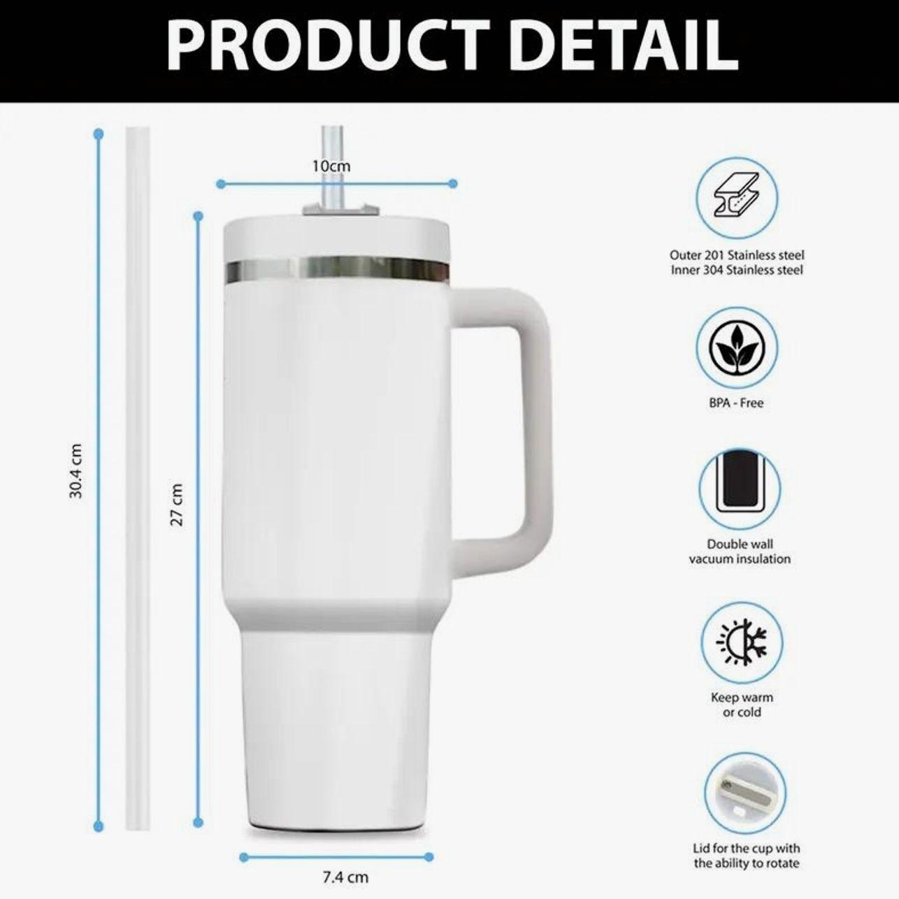 Liga MX Termo Chivas de Guadalajara 30 oz stainless steel tumbler silver and white. Personalized cup chivas