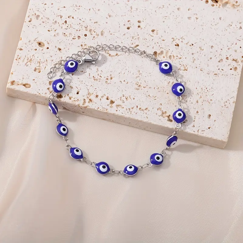 01pc Y2K Bohemian Casual Multicolor Chosen Devil Eyes Bracelet For Women And Men Party Favors Trendy Stack Bangle Witchy Jewelry