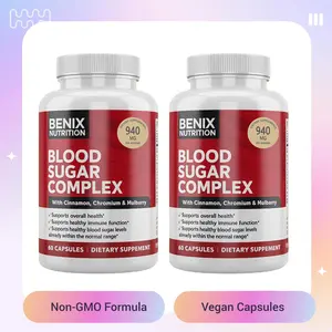 Blood Sugar Complex Supplement - Supports Healthy Blood Sugar Levels Already Within Normal Range All Natural with Cinnamon, Bitter Melon, Chromium, Mulberry, Alpha Lipoic Acid, Non-GMO, 120 Capsules