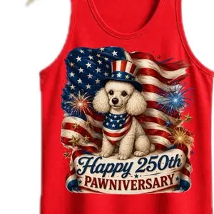Pawtriotic Summer Tank Top - USA Red White Blue Shirt, Patriotic Dog Lover Apparel, Dog Mom Gift