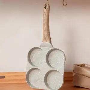 4-Cup Nonstick Granite Omelette Skillet Egg Pan Omelette Pan - Pancake Pan and Healthy Egg Cooker Suitable for Gas Stove & Induction Cookware