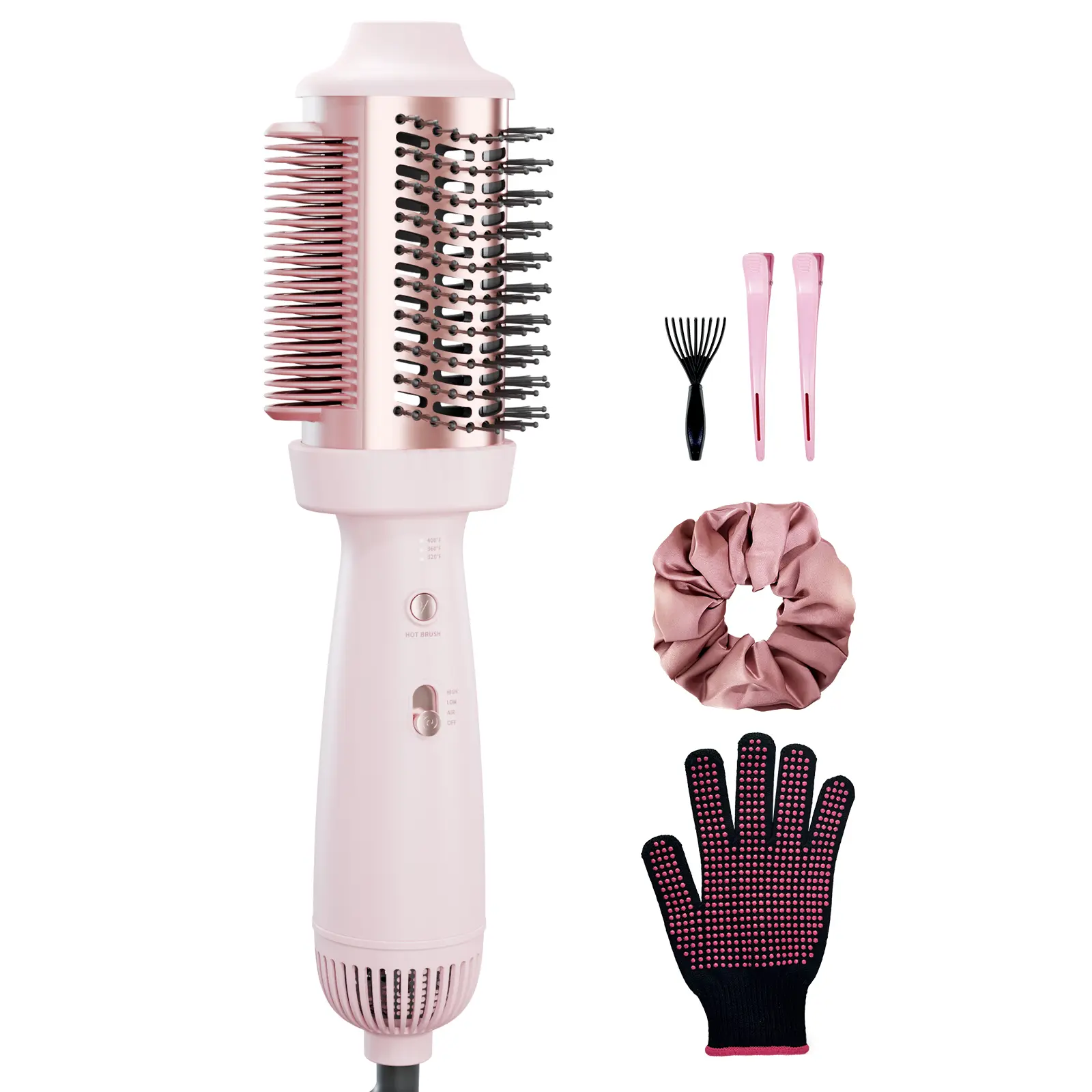 NOVUS 4-in-1 Wet or Dry Hair Styler with 3 Settings & 3 Adjustable Wind Levels for Straightening & Blow-Drying 850W Power 30-Minute Auto-Off Feature Plug Powered Daily