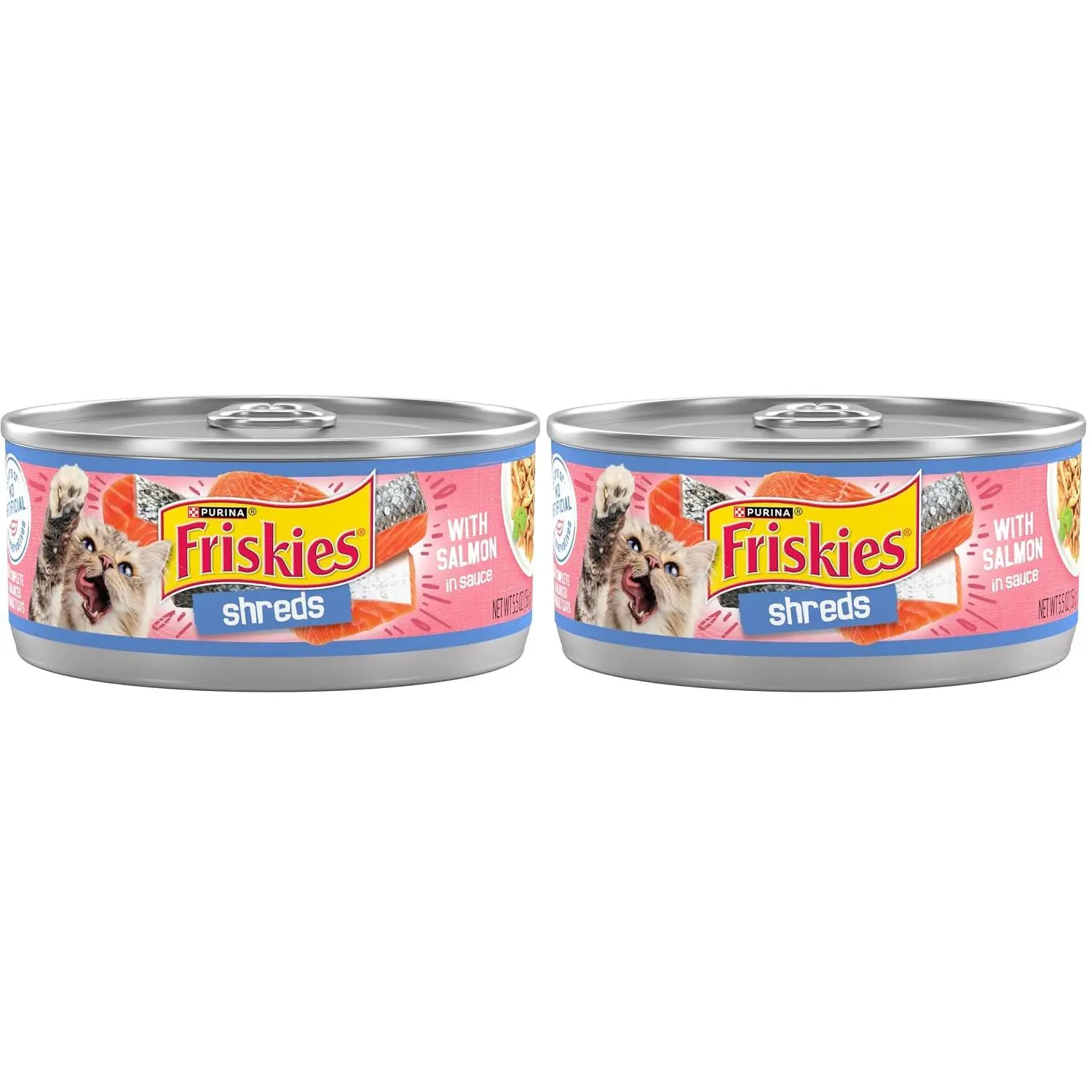 Purina Friskies Shreds With Salmon in Sauce Wet Cat Food - (Pack of 24) 5.5 oz. Cans